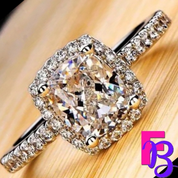 Fingerblingers Jewelry 4 Ct Elongated Cushion Cut Engagement